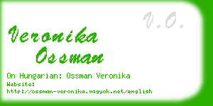 veronika ossman business card